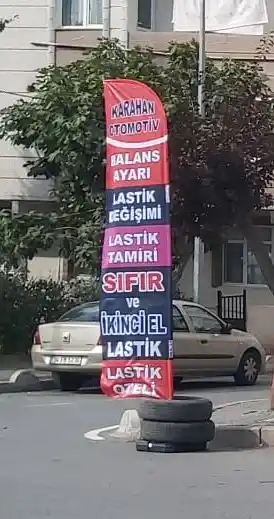 Oto Lastikçi Yelken Bayrağı-3